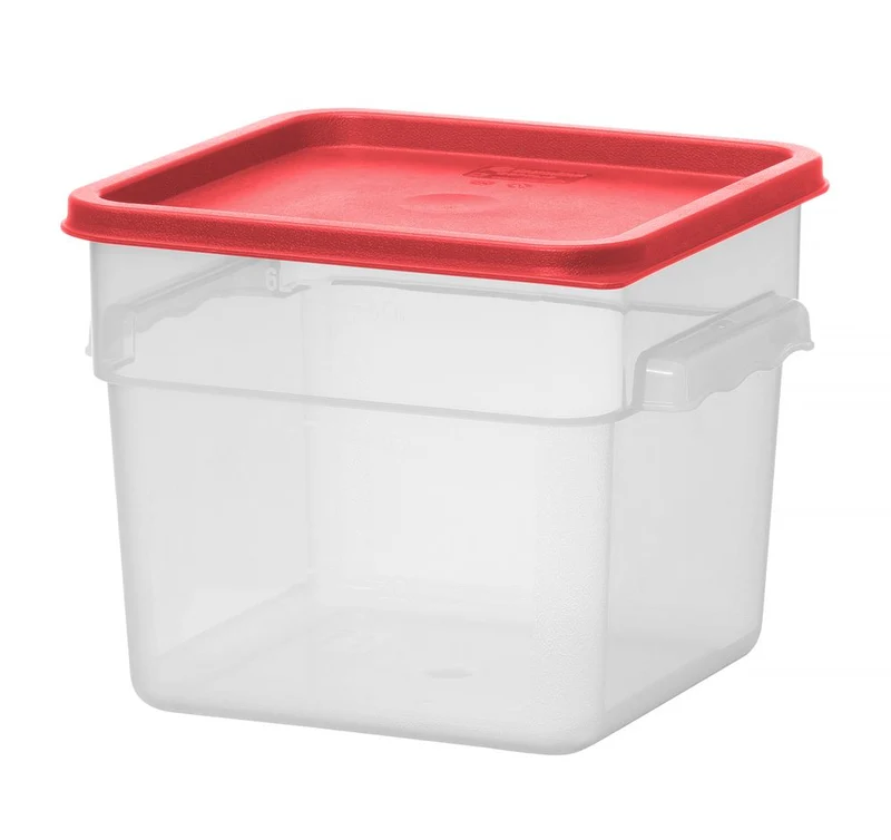 HENDI Lebensmittelbehälter mit Skala – 5,7 l – 235 × 235 × H 180 mm