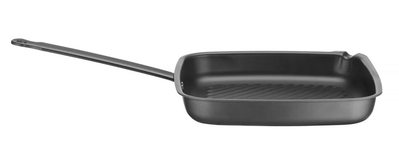 HENDI Grillpfanne, quadratisch – 480 × 282 × H 80 mm