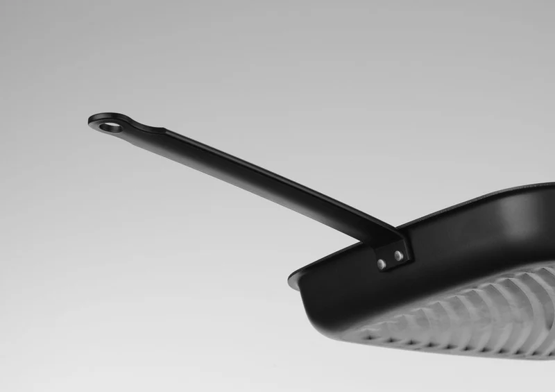 HENDI Grillpfanne, quadratisch – 480 × 282 × H 80 mm
