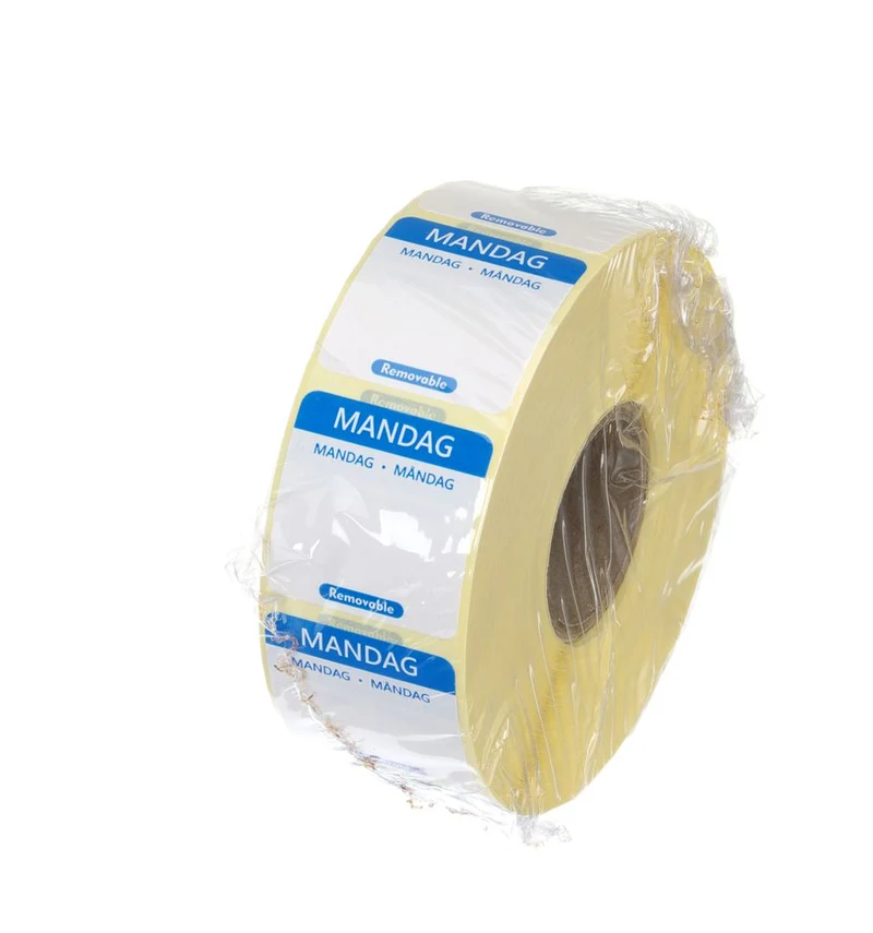 HENDI Täglich anwendbare Lebensmittelsicherheitsetiketten – Montag – Blau – 25 × 25 mm – 1000 Stück