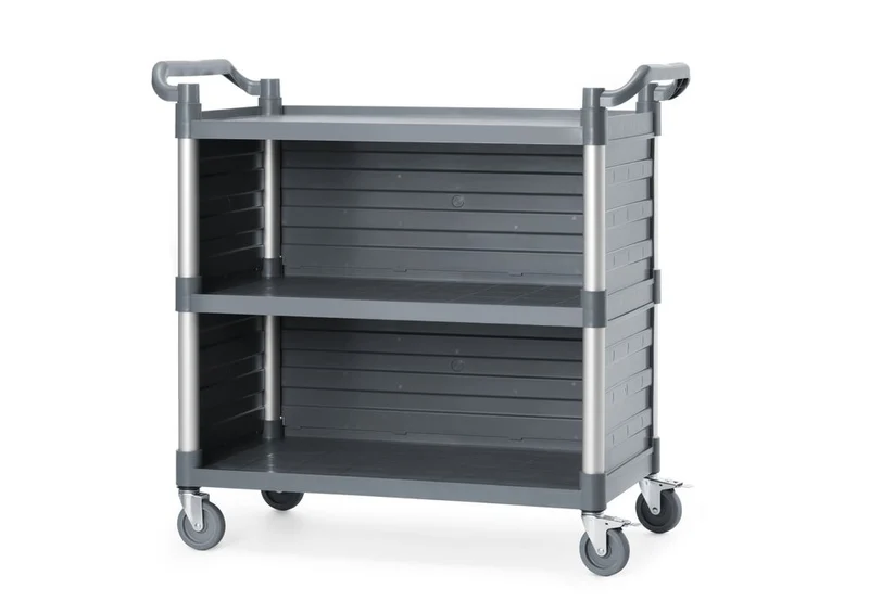 AmerBox Servierwagen aus Polypropylen mit Lagen, groß – Inklusive Regalseitenwände – 1010 × 500 × H 960 mm