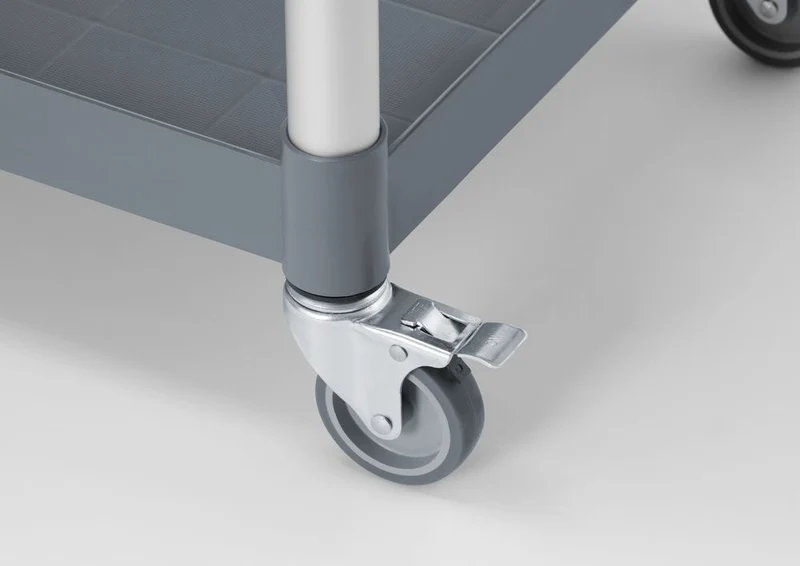 AmerBox Servierwagen aus Polypropylen mit Lagen, groß – Inklusive Regalseitenwände – 1010 × 500 × H 960 mm