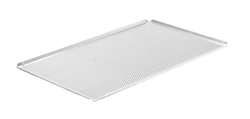 HENDI Blech, perforiert, 4 Ränder – Rechteckig – Silber – 600 × 400 × H 10 mm