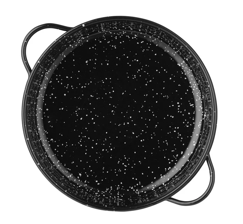 HENDI Auflaufform, emailliert – Rund – Schwarz – Ø 200 × H 45 mm