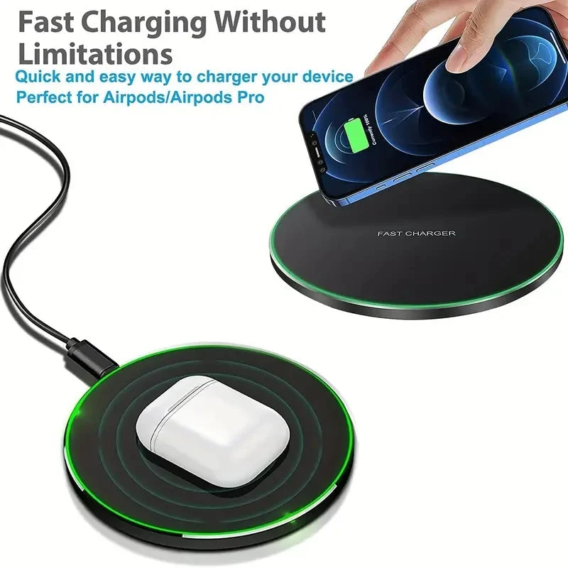 30W DRAADLOZE SNELLADER VOOR IPHONE & ANDERE APPARATEN | INDUCTIE OPLADER
