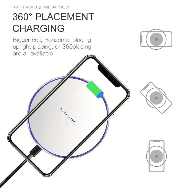 30W DRAADLOZE SNELLADER VOOR IPHONE & ANDERE APPARATEN | INDUCTIE OPLADER
