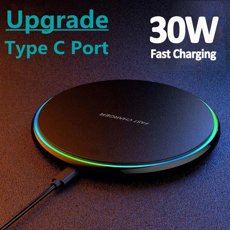 30W DRAADLOZE SNELLADER VOOR IPHONE & ANDERE APPARATEN | INDUCTIE OPLADER