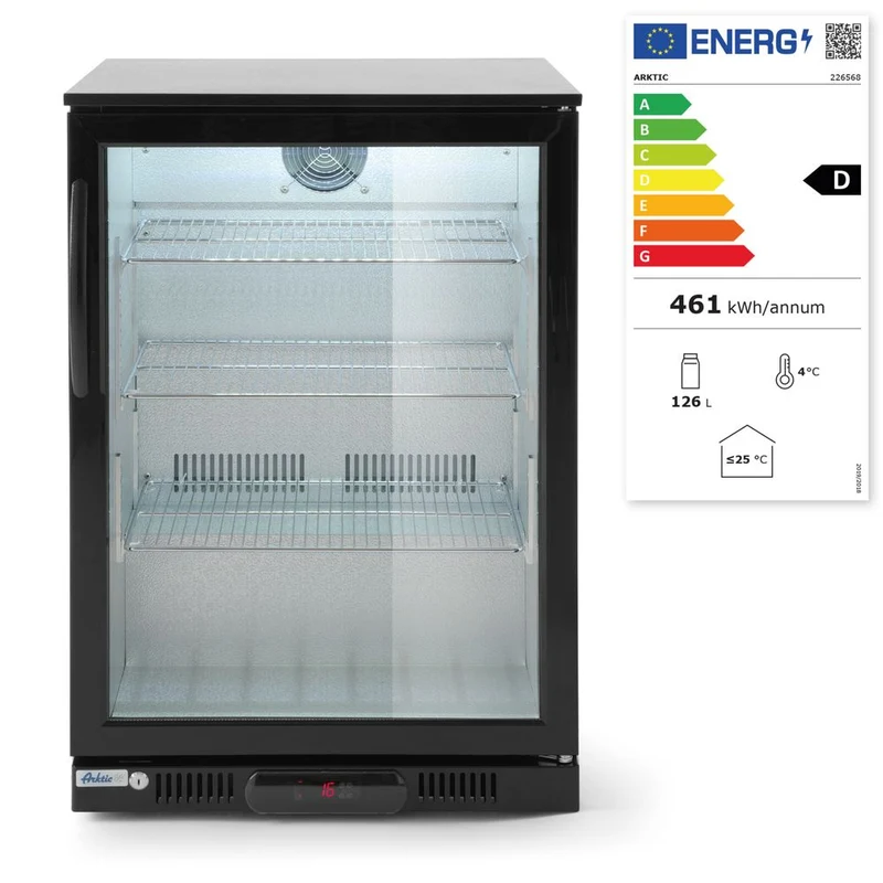 Arktic Bar-Kühlschrank eintürig – 105 l – 230 V / 123 W – Schwarz – 600 × 530 × H 865 mm