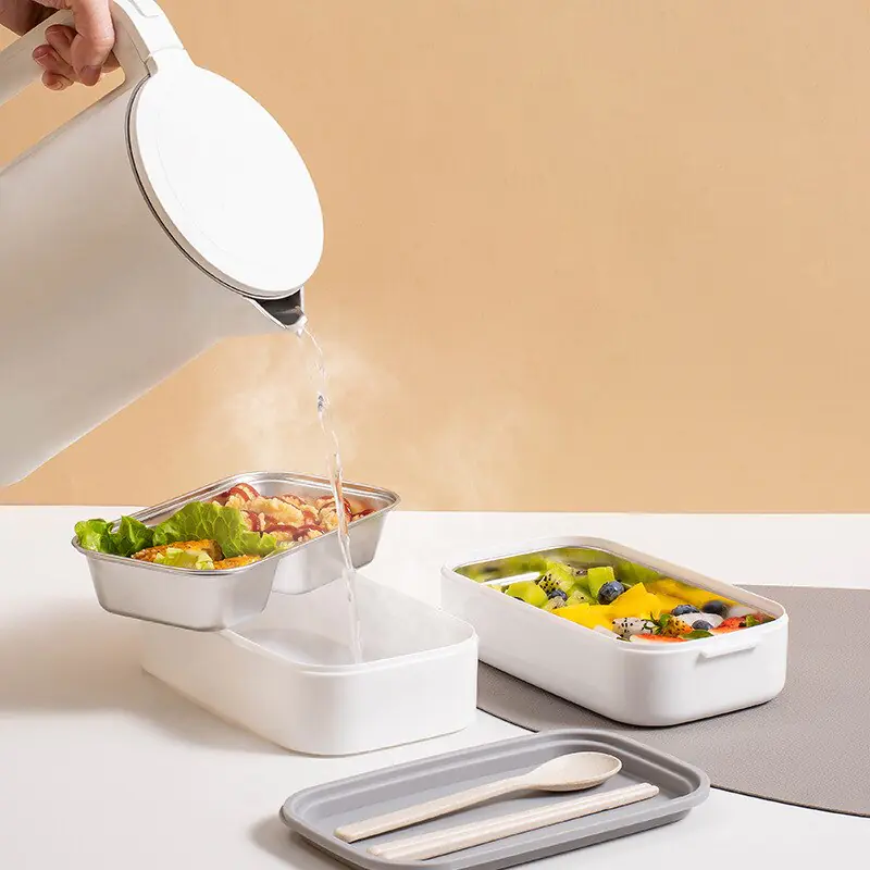 2-laagse RVS Bento-Lunchbox - MealMate
