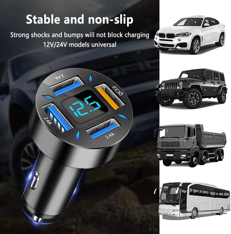 Autolader 66W Supersnel opladen met USB PD & QC 3.0 – Universeel voor 12-24V sigarettenaansteker