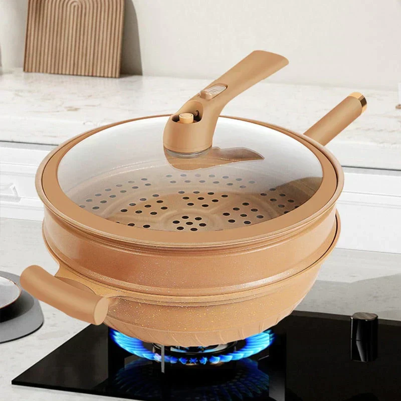 Multifunctionele Wokpan met Antiaanbaklaag - CookFlex