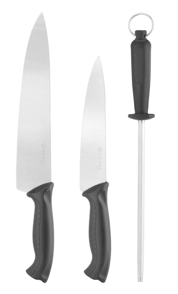HENDI Messerset, 3-teilig – Schwarz
