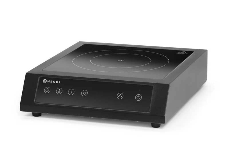 HENDI Induktionsherd 3500 D XL – 230 V / 3500 W – Schwarz – 355 × 400 × H 100 mm