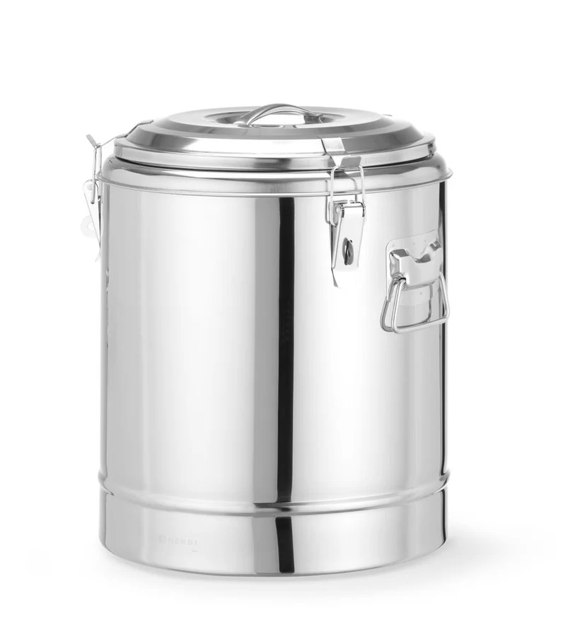 HENDI Isolierter tragbarer Behälter – Kitchen Line – 23 l – Silber – Ø 350 × H 440 mm