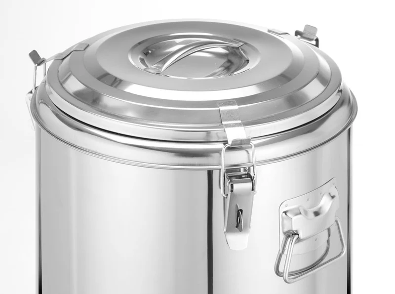 HENDI Isolierter tragbarer Behälter – Kitchen Line – 23 l – Silber – Ø 350 × H 440 mm