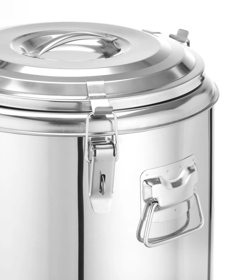 HENDI Isolierter tragbarer Behälter – Kitchen Line – 23 l – Silber – Ø 350 × H 440 mm