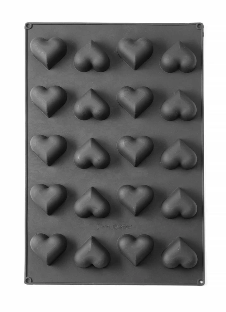 HENDI Silikonform HERZ – 570 × 375 × H 35 mm