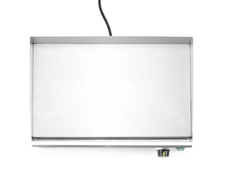 HENDI Grillplatte, flach – Kitchen Line – 230 V / 2400 W – 527 × 404 × H 233 mm