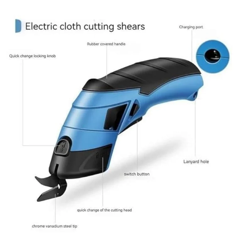 LuxCut Elegante Oplaadbare Schaar | Handmatige elektrische schaar voor precisie en gemak