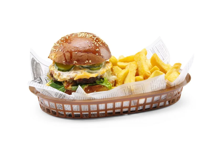 HENDI Servierkörbe im Fastfood-Stil – Braun – 275 × 175 × 38 mm – 6 Stück
