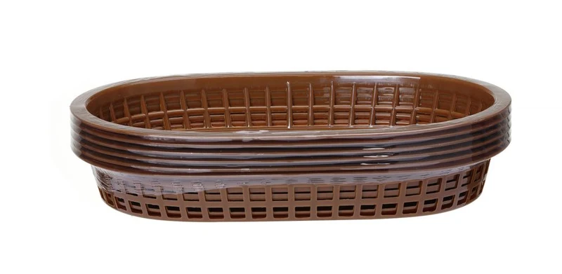 HENDI Servierkörbe im Fastfood-Stil – Braun – 275 × 175 × 38 mm – 6 Stück