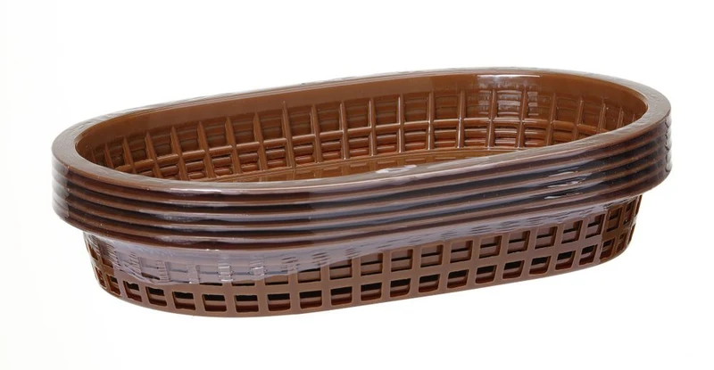 HENDI Servierkörbe im Fastfood-Stil – Braun – 275 × 175 × 38 mm – 6 Stück