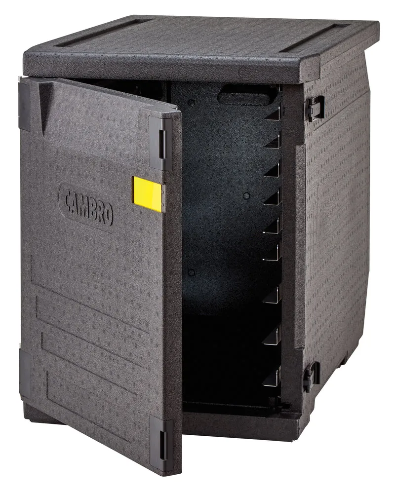 Cambro Cam GoBox® Frontlader 40c60cm schwarz inklusive 2er Set Edelstahlschienen - EPP4060FADJR110