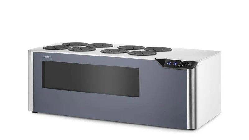 Arktic Theken-Weinkühler Cellar, 2 Zonen – 230 V / 60 W – Schwarz – 350 × 800 × H 293 mm