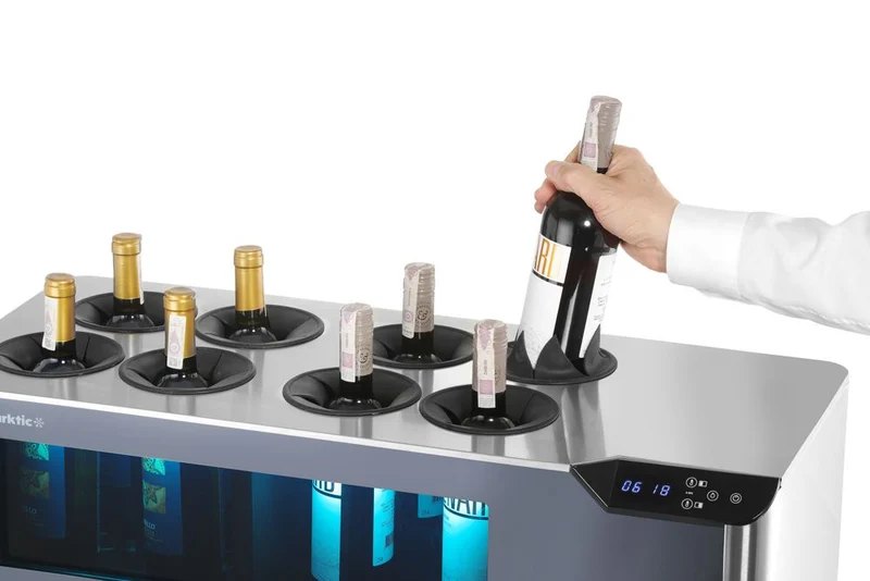 Arktic Theken-Weinkühler Cellar, 2 Zonen – 230 V / 60 W – Schwarz – 350 × 800 × H 293 mm