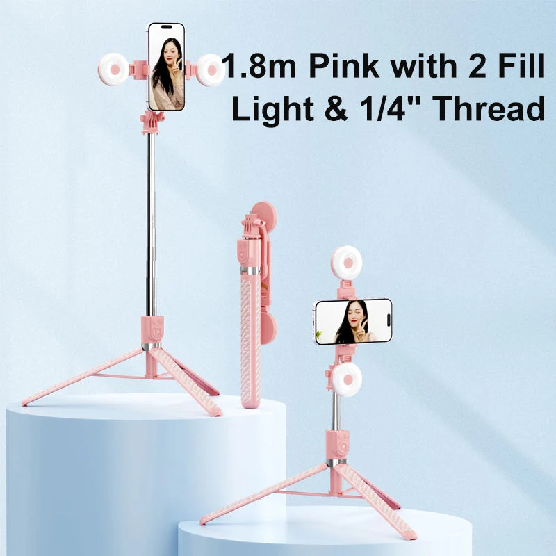 LuxuraSnap Elite Selfie Stick Tripod | Maak verbluffende selfies met geïntegreerde LED vullicht