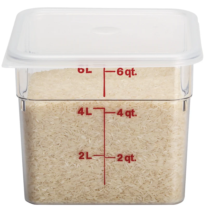 Cambro Camwear® CamSquare® Vorratsbehälter Polycarbonat, Quadratisch 5,7 L - 6SFSCW135