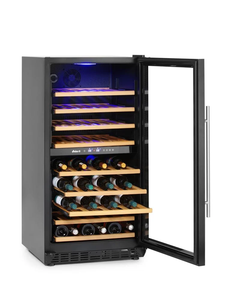 Arktic Weinkühlschrank – 2 Zonen – 72 Flaschen – 232 l – 230 V / 110 W – 595 × 675 × 1215 mm