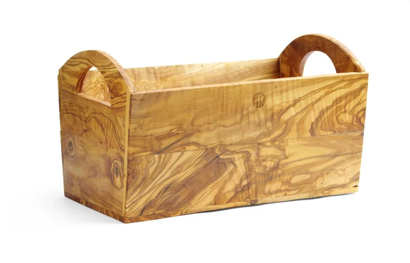 HENDI Brotkasten aus Olivenholz – 245 × 198 × 194 mm