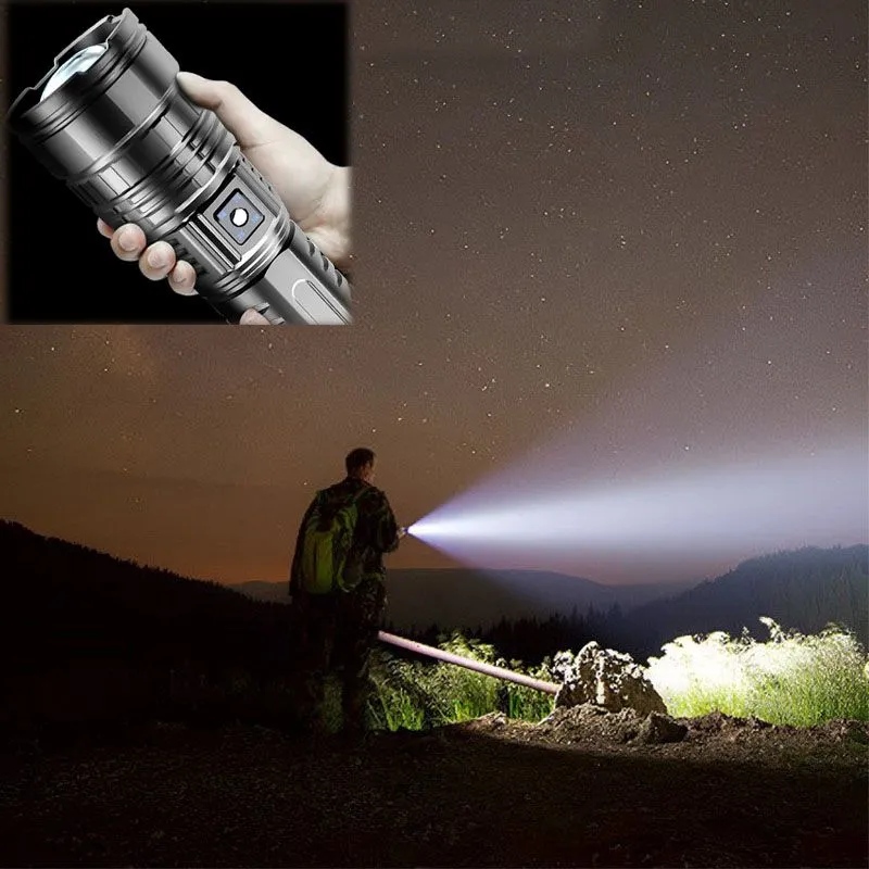 LuxeLumen Premium Laser Telescoop Zaklamp | Multifunctionele zaklamp met krachtige zoomfunctie