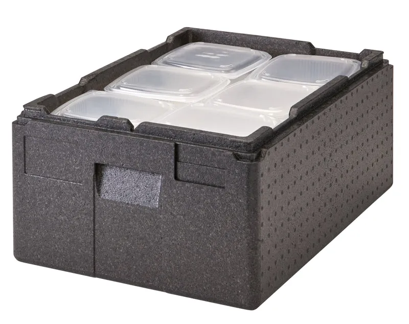Cambro Cam GoBox® Mehrzweckbox Toplader Transportbox schwarz, passend für 2x GN1/1-100 mm - EPP180X110