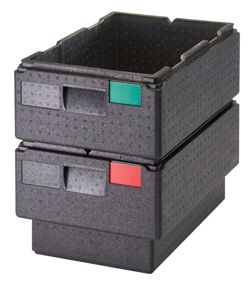 Cambro Cam GoBox® Toplader, Transportbox schwarz, inneinander Stapelbar, passend für GN 1/1 200 mm tief - EPP180S110
