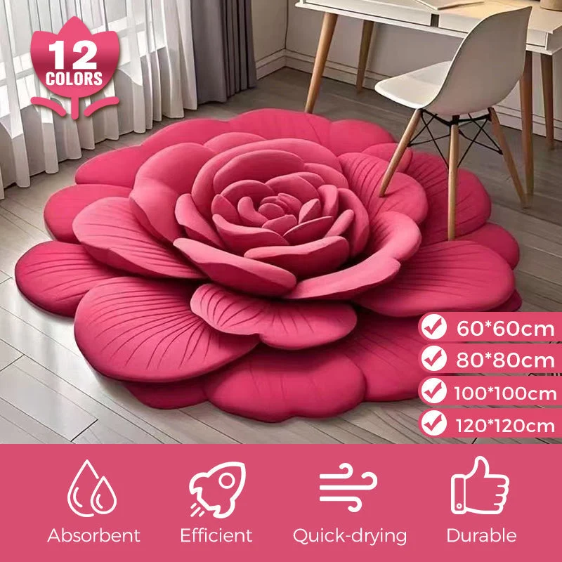 FloraLux Elegante Vloermat | Pluche comfort met diatomiet voor snel drogende elegantie