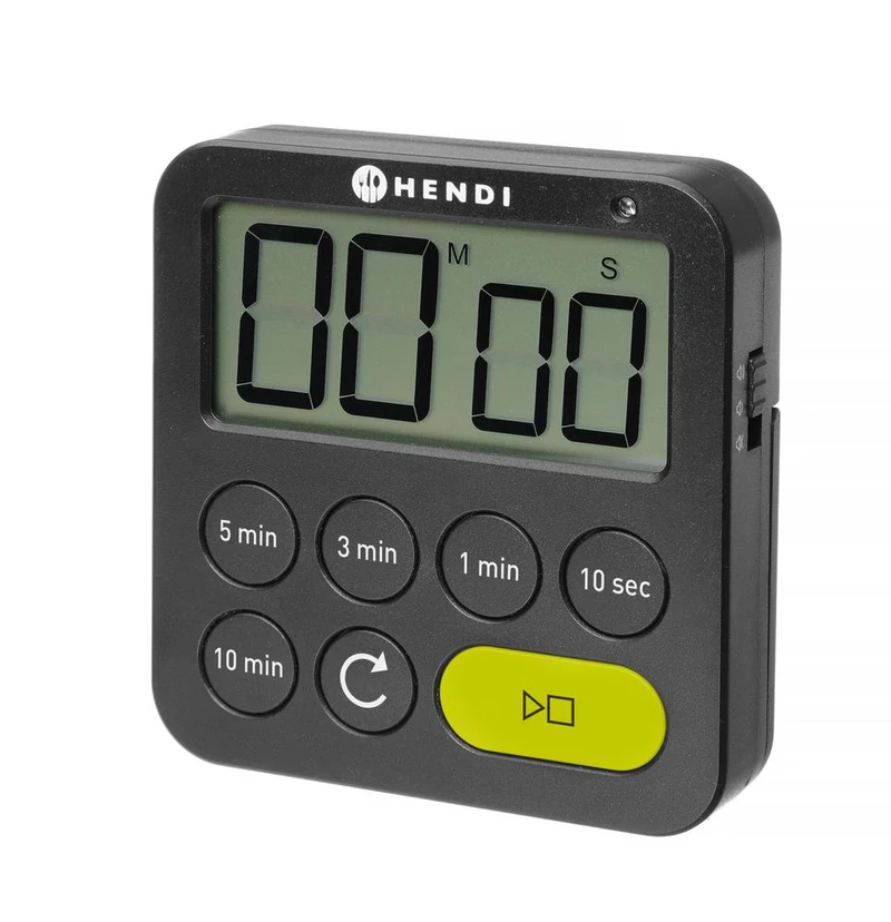 HENDI Timer – Schwarz – 82 × 20 × H 88 mm