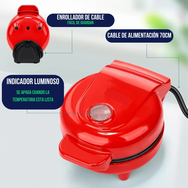 EasyBake Wafel | Mini Multifunctionele Elektrische Wafelmaker