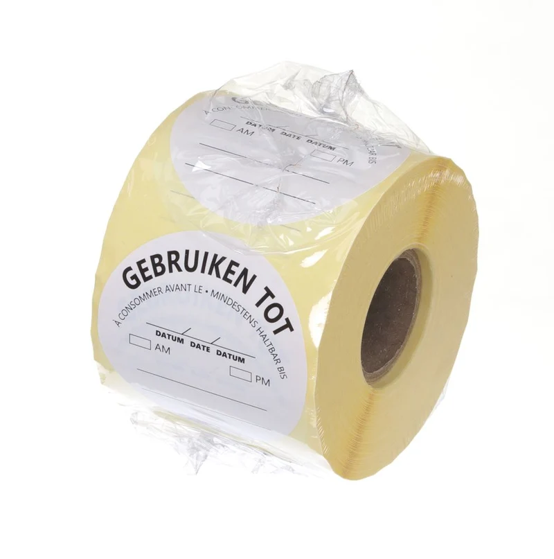 HENDI Lebensmittelsicherheit-Aufkleber – Weiß – Ø 50 mm – 500 Stück