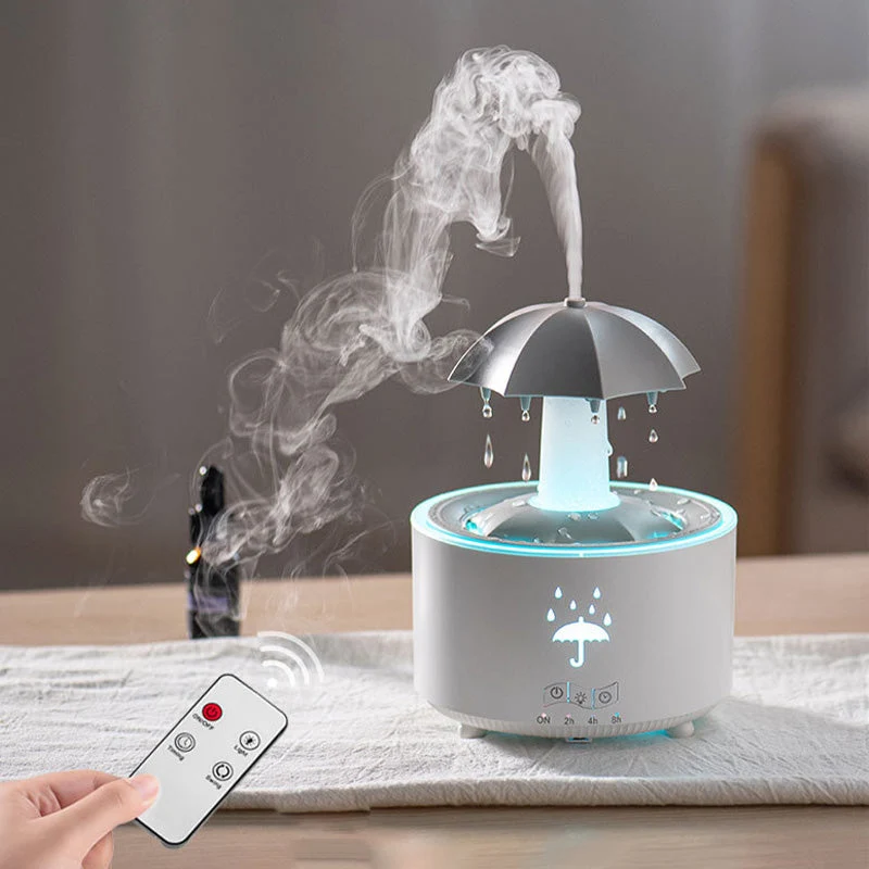 AromaLux 7-Kleurige Roterende Regendruppel Luchtbevochtiger | Verfrissende aromatherapie met sfeervolle verlichting