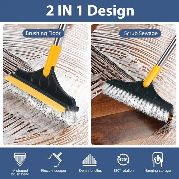 LuxClean Luxe Reinigingsborstel | 2-in-1 borstel met zachte schraper voor optimale reiniging