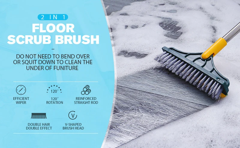LuxClean Luxe Reinigingsborstel | 2-in-1 borstel met zachte schraper voor optimale reiniging