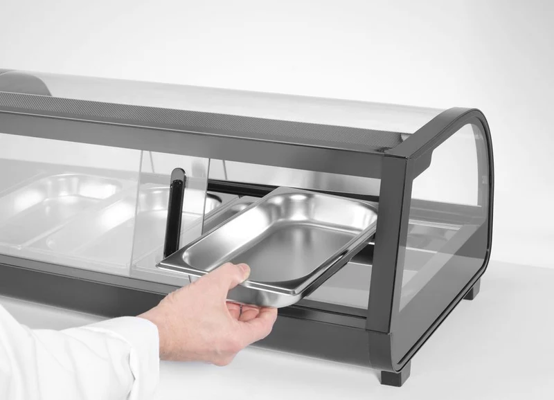 Arktic Sushi-Vitrine – GN 1 / 3 – 230 V / 190 W – Schwarz – 426 × 1177 × H 296 mm
