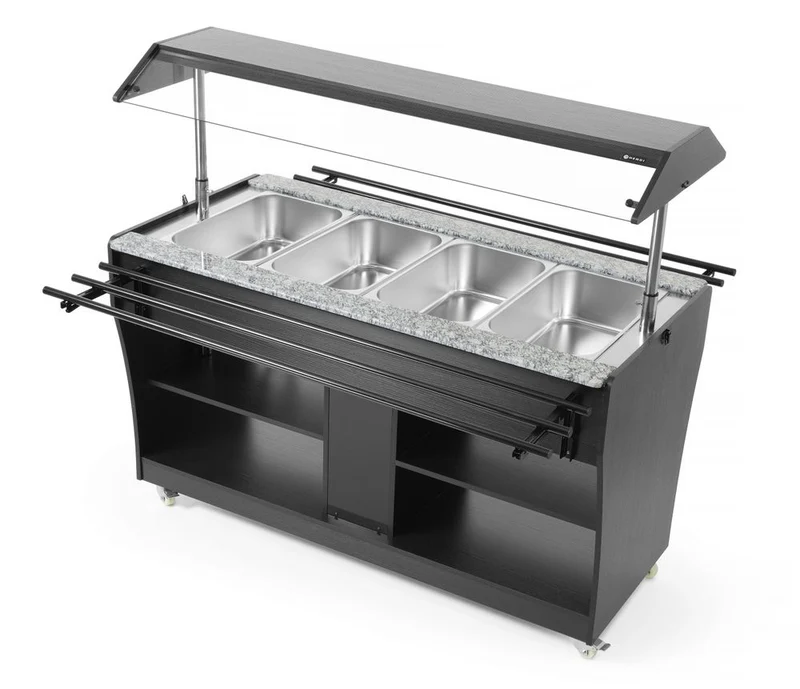 HENDI Beheiztes Buffet – GN 1 / 1 – 1490 l – 765 × 1490 × H 1370 mm