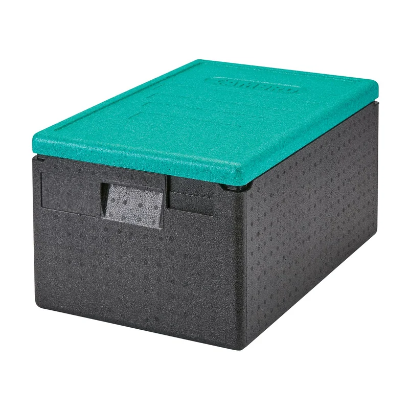 Cambro Cam GoBox® Toplader, Transportbox schwarz mit Deckel, limone, passend für GN 1/1 200 mm tief - EPP180CL360