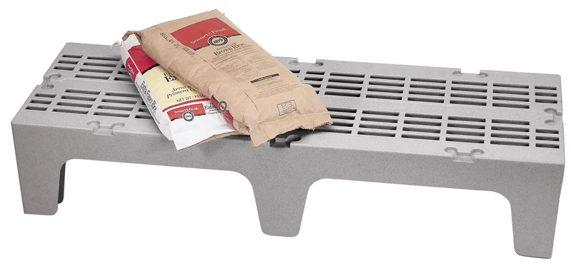 Cambro Serie S Lageruntersätze mit geschlitzter Oberfläche, Schwerlast, Grau gesprenkelt - DRS600480