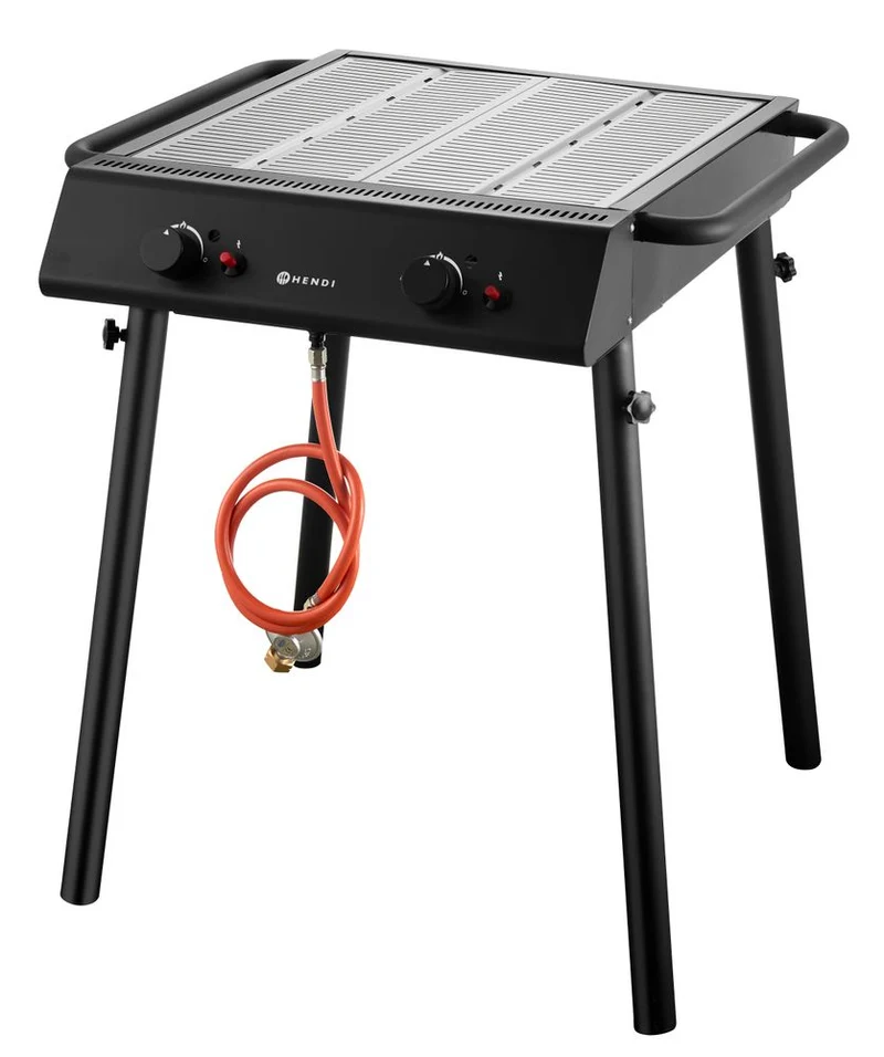 HENDI Gasgrill Xantos Black – 9,5 kW – Schwarz – 770 × 710 × H 870 mm
