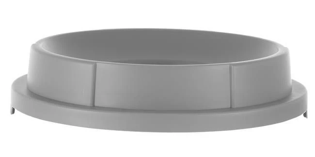 AmerBox Offener Deckel für Abfalleimer rund – Passend für 691038 – Hellgrau – Ø 570 × H 135 mm