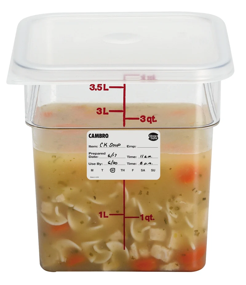 Cambro StoreSafe® Rotationsetiketten, 6 Rollen, 250 Etiketten pro Rolle, weiß - 23SLB6250